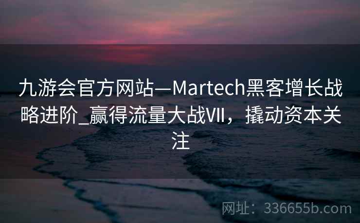 九游会官方网站—Martech黑客增长战略进阶_赢得流量大战Ⅶ，撬动资本关注