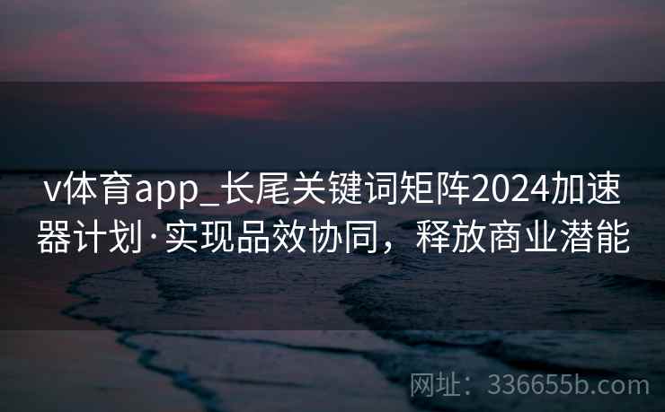 v体育app_长尾关键词矩阵2024加速器计划·实现品效协同，释放商业潜能