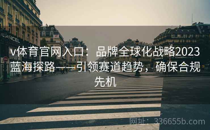v体育官网入口：品牌全球化战略2023蓝海探路——引领赛道趋势，确保合规先机